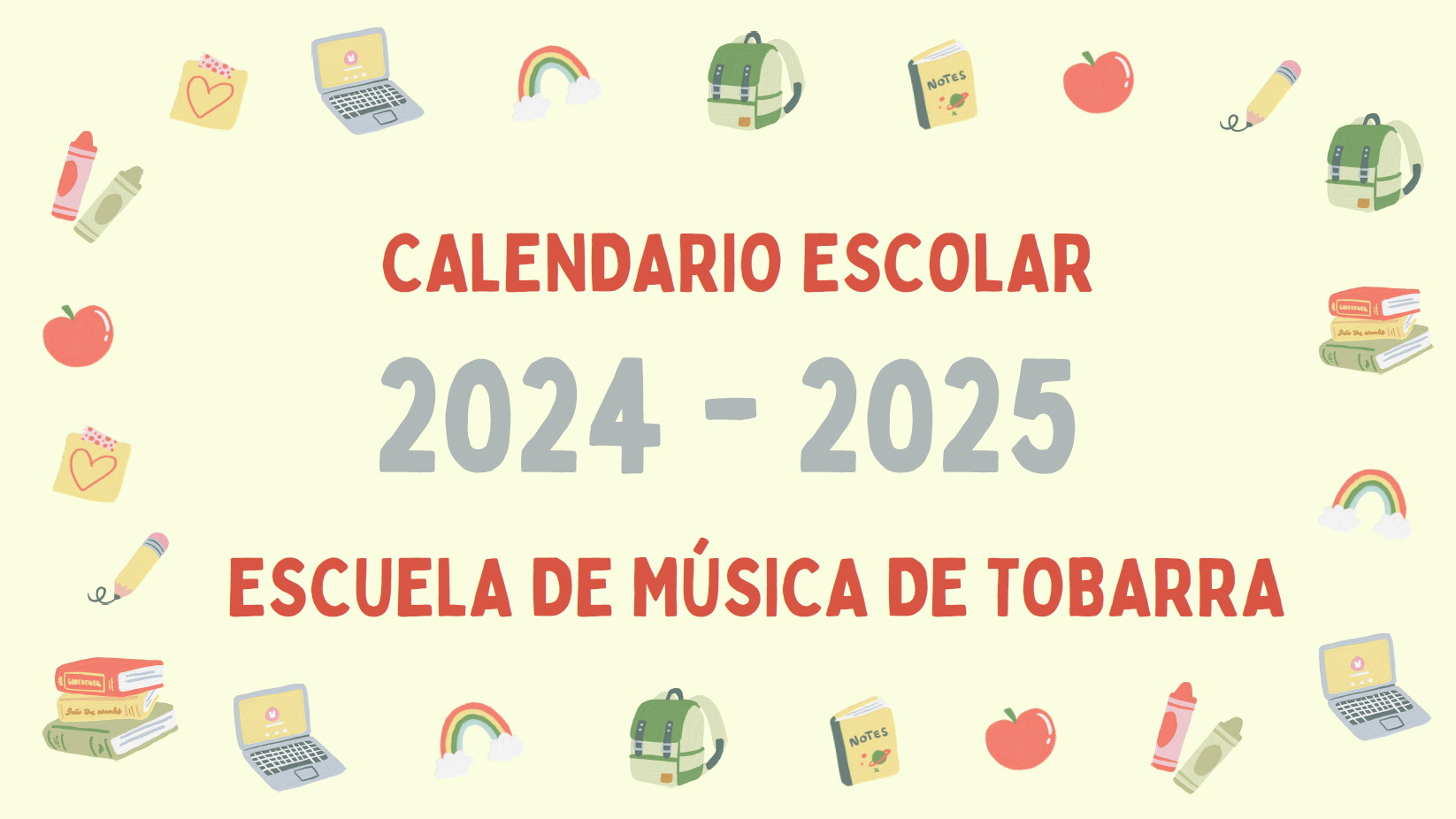 Calendario Escolar 24-25 de la Escuela de Música 