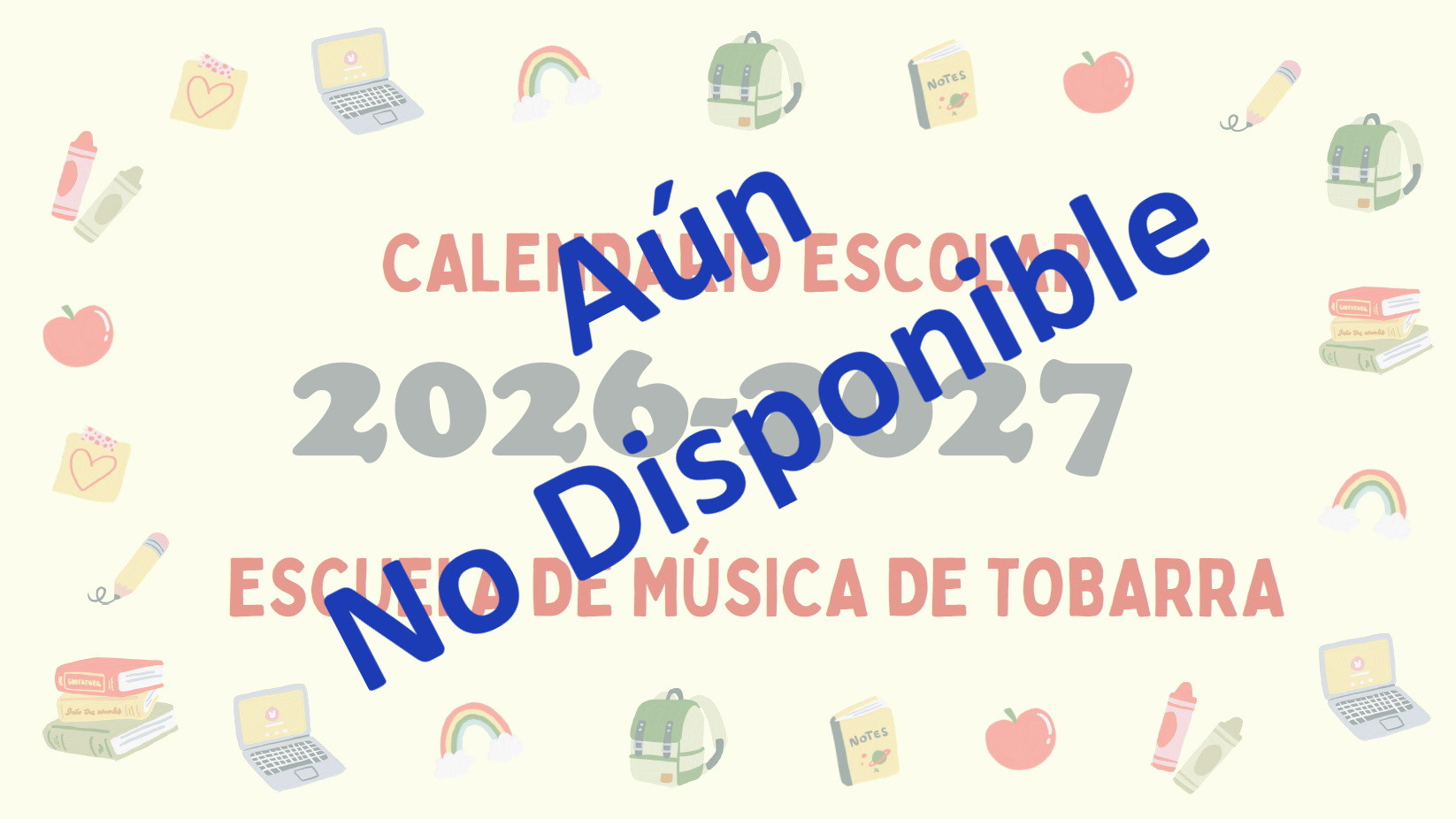 Calendario Escolar 26-27 de la Escuela de Música 