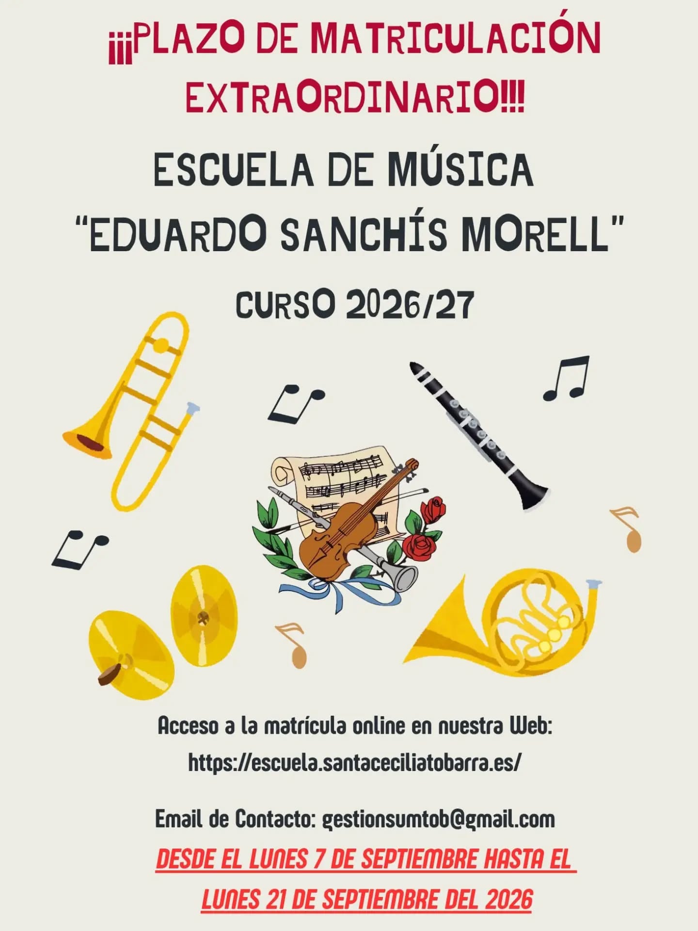 Cartel Promocional Matricula 26-27